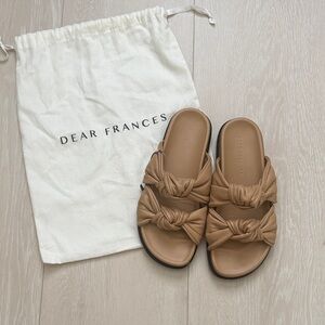 Dear Frances Camel Knotted Slides